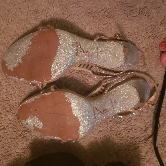 Rene Caovilla Crystal Chevron T Strap Rhinestone Jeweled Slingback Sandals - Picture 7 of 9